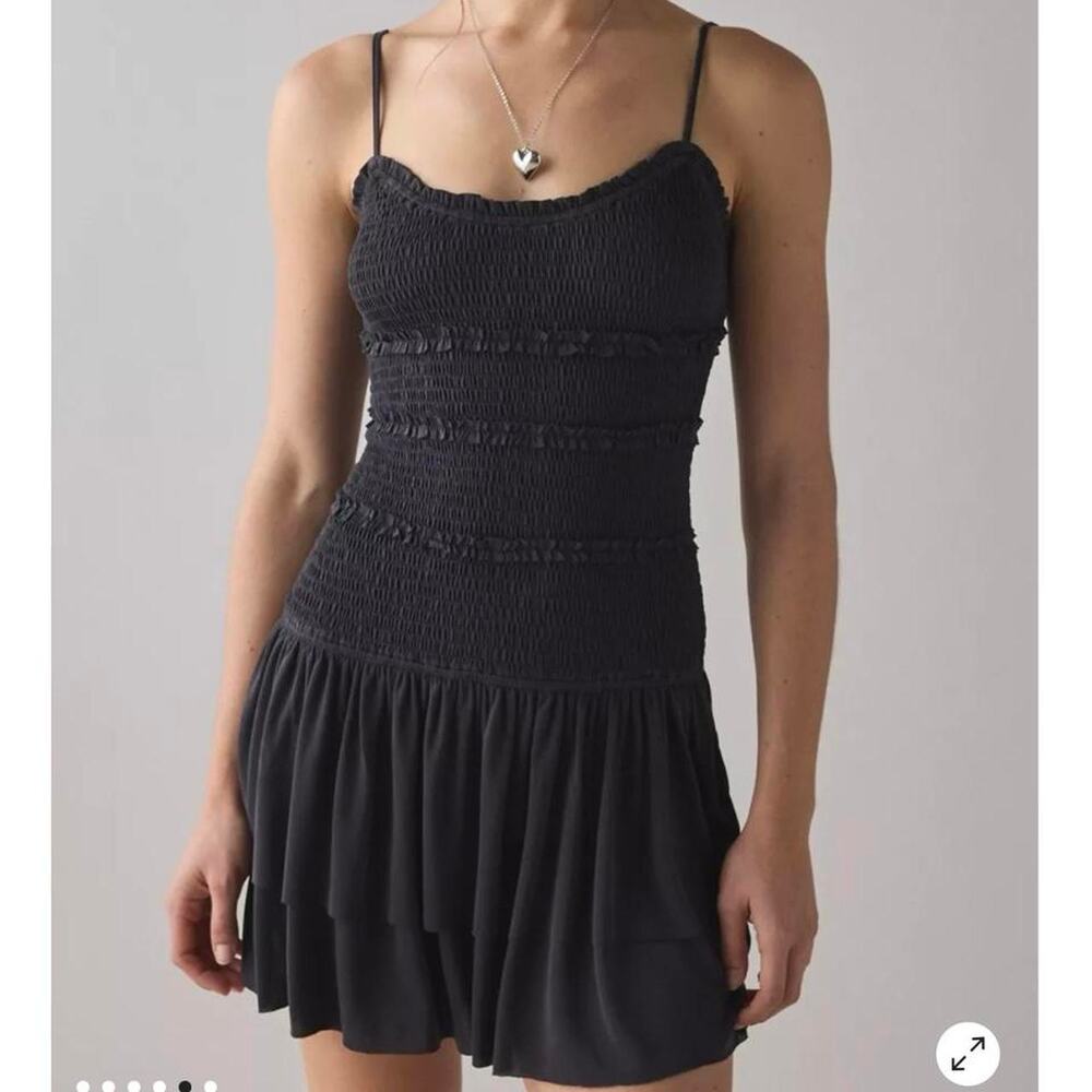 NWT UO Heide Smocked Drop Waist Mini Dress